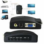 RCA Composite AV S-Video to VGA Converter Adapter TV Box for DVD DVR V