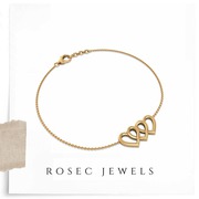 Interlock Open Heart Bracelet