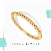 Simple Twisted Wedding Band Ring