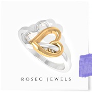Two Tone Heart Ring