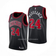 Chicago Bulls Lauri Markkanen NO 24 Statement 2020-21 Black Jersey