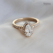 Pear Cut Diamond Engagement Rings Australia Yarra Jewels