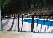 Flat top black aluminium pool panels $79.00 ea