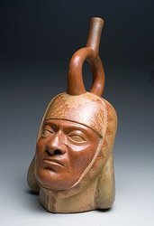A Moche IV Portrait Vessel.