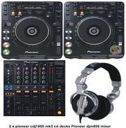 2x PIONEER CDJ-1000MK3 & 1x DJM-800 MIXER